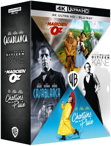 Grands classiques - coffret 4 films : casablanca + citizen kane + le magicien d'oz + chantons sous la pluie 4k ultra hd [Blu-ray] [FR Import] von IN-FR