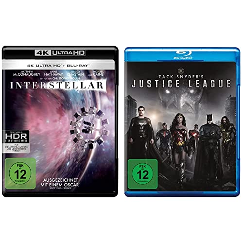 Interstellar (4K Ultra HD + 2D-Blu-ray) (2-Disc Version) [Blu-ray] & Zack Snyder's Justice League [Blu-ray] von Warner Bros.