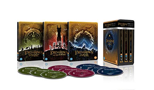 The Lord of the Rings Trilogy: Steelbook Collection [Theatrical and Extended Edition] [4K Ultra HD] [2001] [Blu-ray] [Region Free] von Warner Bros