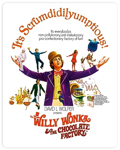 Willy Wonka & The Chocolate Factory Steelbook [4K Ultra HD] [1971] [Blu-ray] [2023] [Region Free] von Warner Bros