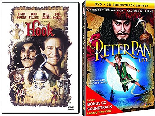 Peter Pan Live Special Edition Musical with Bonus Soundtrack + Hook Robin Williams Fantasy Movie Bundle DVD set von Warner Brothers DVD