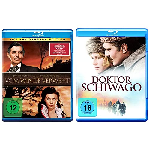 Vom Winde verweht - 70th Anniversary Edition [Blu-ray] & Doktor Schiwago [Blu-ray] von Warner Home Entertainment