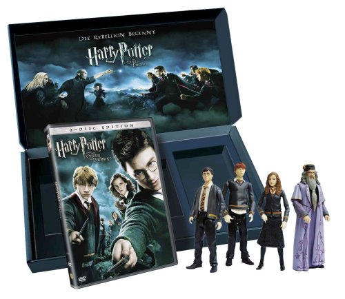 Harry Potter 5 Collector`s Edition limitiert (2 DVDs inkl. 4 Harry Potter Actionfiguren: Harry, Ron, Hermine und Dumbledore) von Warner Home Video - DVD