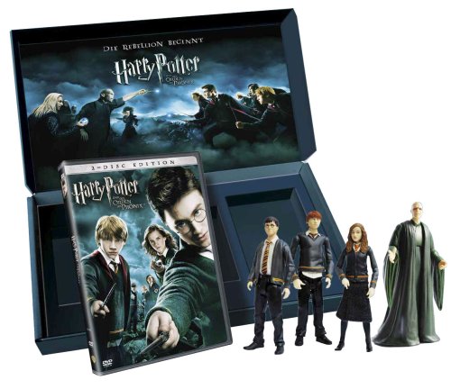 Harry Potter 5 Collector`s Edition limitiert (2 DVDs inkl. 4 Harry Potter Actionfiguren: Harry, Ron, Hermine und Voldemort) von Warner Home Video - DVD