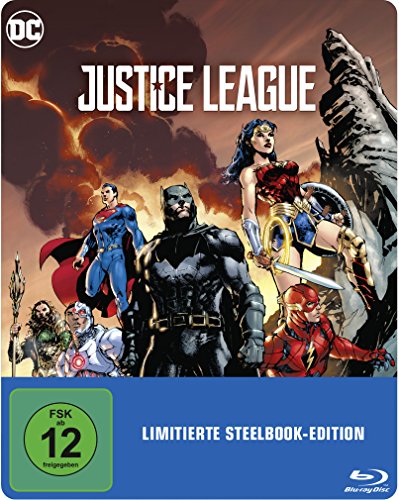 Justice League als Steelbook mit Illustrated Artwork (exklusiv bei Amazon.de) [Blu-ray] [Limited Edition] von Warner Home Video - DVD