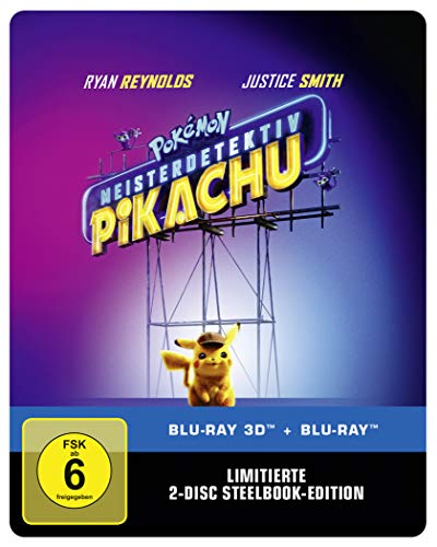 Pokémon Meisterdetektiv Pikachu 3D + 2D Steelbook (exklusiv bei amazon.de) [Blu-ray] von Warner Home Video - DVD