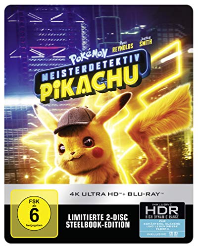 Pokémon Meisterdetektiv Pikachu 4K UHD + 2D Steelbook [Blu-ray] von Warner Home Video - DVD
