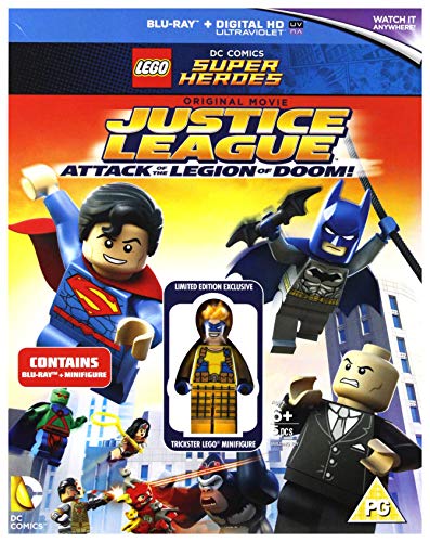 LEGO: Justice League - Attack of the Legion of Doom (includes Trickster LEGO Minifigure) [Blu-ray] [2015] [Region Free] von Warner Home Video