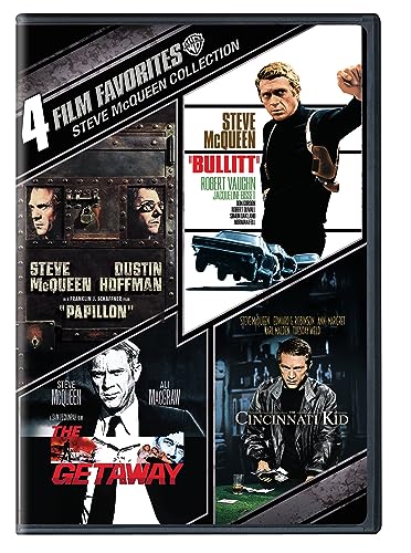 4 Film Favorites: Steve McQueen (Bullitt, The Cincinnati Kid, The Getaway: Deluxe Edition, Papillon) von WarnerBrothers