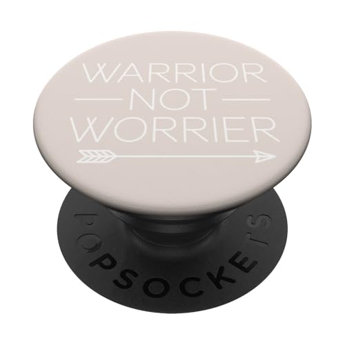 Warrior Not Worrier Einfache und minimalistische Linienkunst PopSockets Klebender PopGrip von Warrior Not Worrier Quote