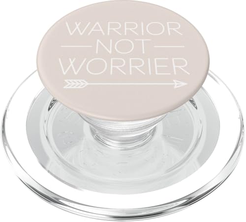 Warrior Not Worrier Einfache und minimalistische Linienkunst PopSockets PopGrip für MagSafe von Warrior Not Worrier Quote