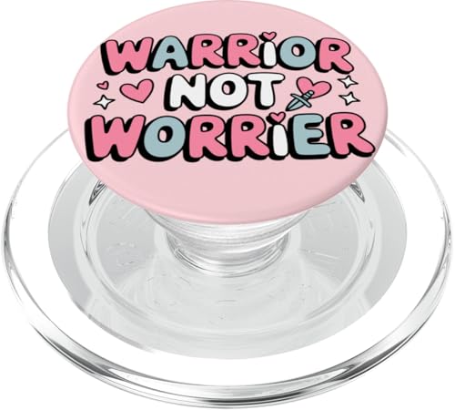 Warrior Not Worrier Kawaii Süße Motivation PopSockets PopGrip für MagSafe von Warrior Not Worrier Quote