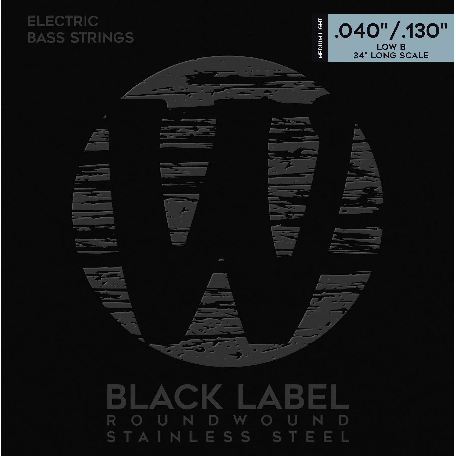 Warwick Black Label 40300 ML 5B Stainless Steel Low B 40-130 5-String Bass Guitar Strings Warwick Black Label 40300 ML 5B Stainless Steel Low B 40-130 5-String Bass Guitar Strings von Warwick