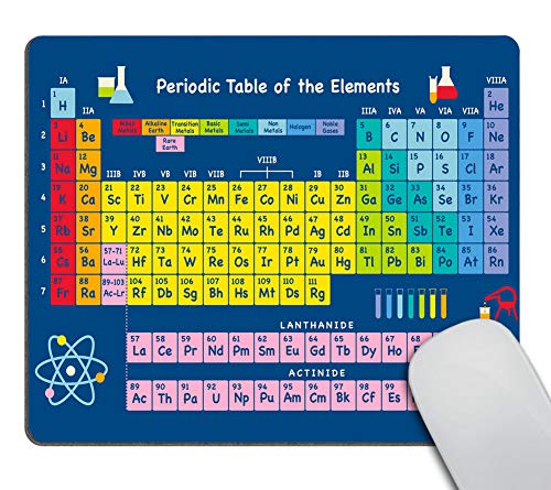 Wasach Gaming-Mauspad, Periodensystem von Chemistry Elements für Klassenzimmer, Geek, Wissenschaft, Liebhaber, rutschfest, dickes Gummi, großes Mauspad von Wasach