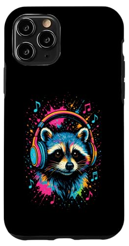 Waschbär Musik Kopfhörer Bunt Kunst Tiermotiven Hülle für iPhone 11 Pro Waschbär Musik Kopfhörer Bunt Kunst Tiermotiven Hülle für iPhone 11 Pro von Waschbären