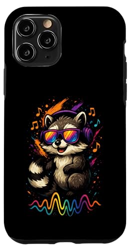 Waschbär Musik Kopfhörer Bunt Kunst Tiermotiven Hülle für iPhone 11 Pro Waschbär Musik Kopfhörer Bunt Kunst Tiermotiven Hülle für iPhone 11 Pro von Waschbären