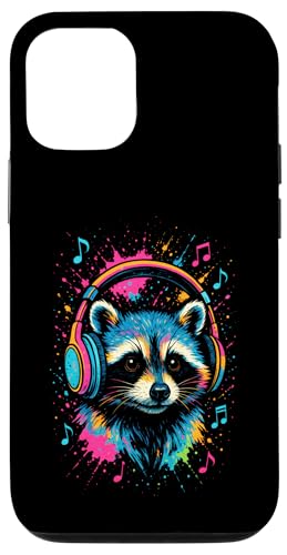Waschbär Musik Kopfhörer Bunt Kunst Tiermotiven Hülle für iPhone 12/12 Pro Waschbär Musik Kopfhörer Bunt Kunst Tiermotiven Hülle für iPhone 12/12 Pro von Waschbären