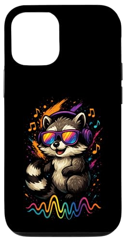Waschbär Musik Kopfhörer Bunt Kunst Tiermotiven Hülle für iPhone 12/12 Pro Waschbär Musik Kopfhörer Bunt Kunst Tiermotiven Hülle für iPhone 12/12 Pro von Waschbären