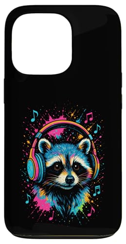 Waschbär Musik Kopfhörer Bunt Kunst Tiermotiven Hülle für iPhone 13 Pro Waschbär Musik Kopfhörer Bunt Kunst Tiermotiven Hülle für iPhone 13 Pro von Waschbären