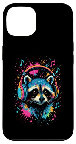 Waschbär Musik Kopfhörer Bunt Kunst Tiermotiven Hülle für iPhone 13 Waschbär Musik Kopfhörer Bunt Kunst Tiermotiven Hülle für iPhone 13 von Waschbären