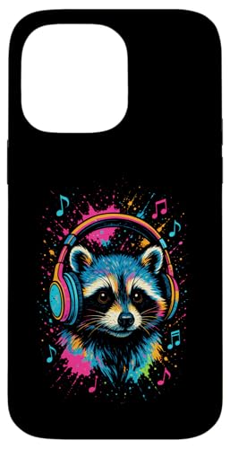 Waschbär Musik Kopfhörer Bunt Kunst Tiermotiven Hülle für iPhone 14 Pro Max Waschbär Musik Kopfhörer Bunt Kunst Tiermotiven Hülle für iPhone 14 Pro Max von Waschbären