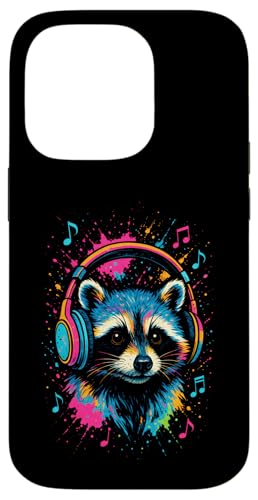 Waschbär Musik Kopfhörer Bunt Kunst Tiermotiven Hülle für iPhone 14 Pro Waschbär Musik Kopfhörer Bunt Kunst Tiermotiven Hülle für iPhone 14 Pro von Waschbären