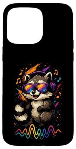 Waschbär Musik Kopfhörer Bunt Kunst Tiermotiven Hülle für iPhone 15 Pro Max Waschbär Musik Kopfhörer Bunt Kunst Tiermotiven Hülle für iPhone 15 Pro Max von Waschbären
