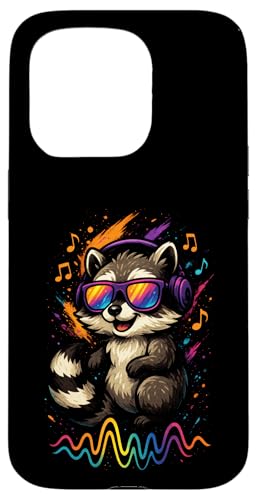 Waschbär Musik Kopfhörer Bunt Kunst Tiermotiven Hülle für iPhone 15 Pro Waschbär Musik Kopfhörer Bunt Kunst Tiermotiven Hülle für iPhone 15 Pro von Waschbären