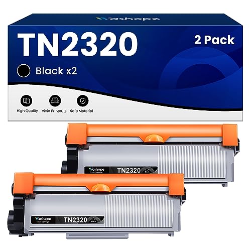 Washope TN2320 TN-2320 Toner für Brother TN2320 Toner, für HL-L2300D, HL-L2340DW, HL-L2360DN, HL-L2365DW, DCP-L2500D, DCP-L2520DW, DCP-L2540DN, DCP-L2560DW, MFC-L2700DN, MFC-L2720DW Druckers 2Schwarz von Washope