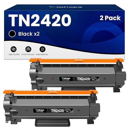 Washope TN2420 TN2410 Schwarz Toner Kompatible für Brother TN2420 MFC-L2710DW MFC-L2710DN MFC-L2750DW MFC-L2730DW HL-L2350DW HL-L2375DW HL-L2310D HL-L2370DN DCP-L2530DW DCP-L2510D DCP-L2550DN Druckers von Washope