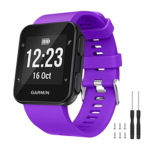 Watbro Armband kompatibel mit Garmin Forerunner 35, weiches Silikon-Uhrenarmband, Ersatzband, für Garmin Forerunner 35 Smartwatch, passend für 130 mm-230 mm Handgelenk von Watbro