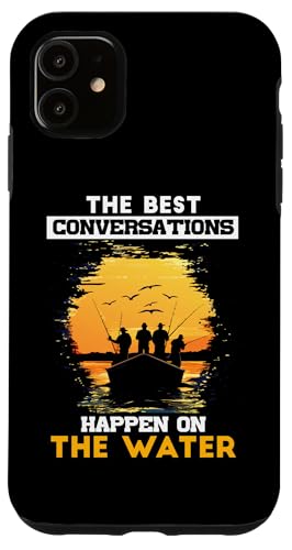THE BEST CONVERSATIONS HAPPEN Hülle für iPhone 11 von Water Conversations Happen Phrase Time Fishing