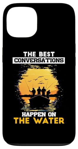 THE BEST CONVERSATIONS HAPPEN Hülle für iPhone 13 von Water Conversations Happen Phrase Time Fishing