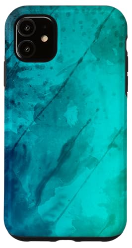 Hülle für iPhone 11 Wasser Türkis Farbverlauf Hülle für iPhone 11 Wasser Türkis Farbverlauf von Watercolor Color Change Gradient Background