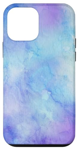 Hülle für iPhone 12 mini Lila Türkis Blau Wolken Farbverlauf Hülle für iPhone 12 mini Lila Türkis Blau Wolken Farbverlauf von Watercolor Color Change Gradient Background