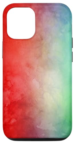Hülle für iPhone 15 Rot Grau Grün Wolken Farbverlauf Hülle für iPhone 15 Rot Grau Grün Wolken Farbverlauf von Watercolor Color Change Gradient Background