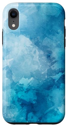 Hülle für iPhone XR Weiß Blau Türkis Wolken Farbverlauf Hülle für iPhone XR Weiß Blau Türkis Wolken Farbverlauf von Watercolor Color Change Gradient Background