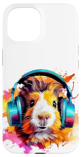 Watercolor Kopfhörer Lustiges Meerschweinchen Hülle für iPhone 15 Watercolor Kopfhörer Lustiges Meerschweinchen Hülle für iPhone 15 von Watercolor Funny Guinea Pig with Headphones