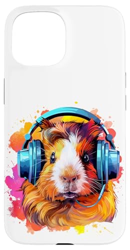 Watercolor Kopfhörer Lustiges Meerschweinchen Hülle für iPhone 15 Watercolor Kopfhörer Lustiges Meerschweinchen Hülle für iPhone 15 von Watercolor Funny Guinea Pig with Headphones