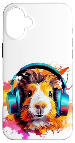 Watercolor Kopfhörer Lustiges Meerschweinchen Hülle für iPhone 16 Plus Watercolor Kopfhörer Lustiges Meerschweinchen Hülle für iPhone 16 Plus von Watercolor Funny Guinea Pig with Headphones