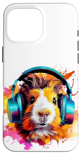 Watercolor Kopfhörer Lustiges Meerschweinchen Hülle für iPhone 16 Pro Max Watercolor Kopfhörer Lustiges Meerschweinchen Hülle für iPhone 16 Pro Max von Watercolor Funny Guinea Pig with Headphones