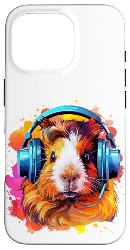 Watercolor Kopfhörer Lustiges Meerschweinchen Hülle für iPhone 16 Pro Watercolor Kopfhörer Lustiges Meerschweinchen Hülle für iPhone 16 Pro von Watercolor Funny Guinea Pig with Headphones