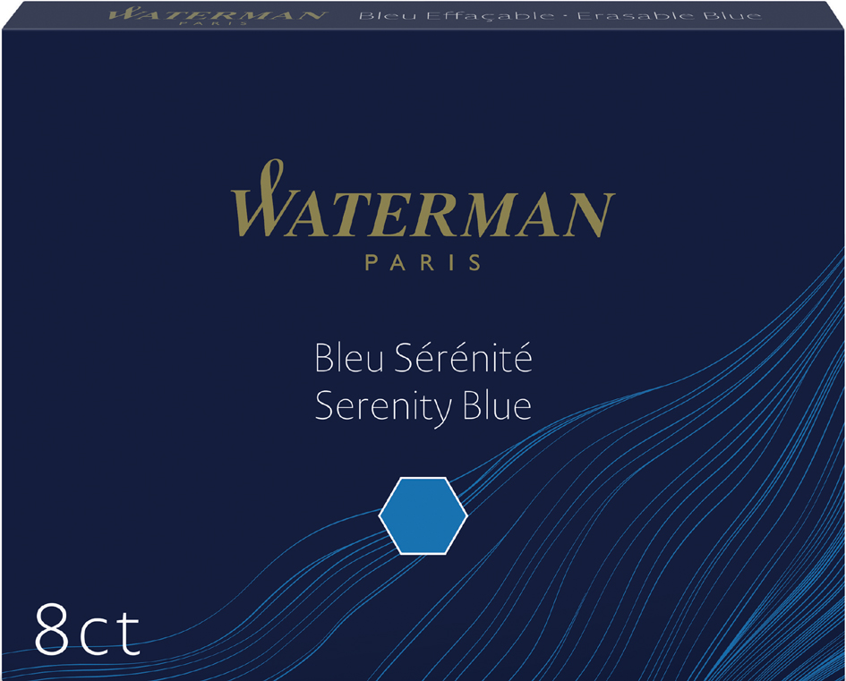 WATERMAN Standard Großraum-Tintenpatronen, blau, im Blister von Waterman