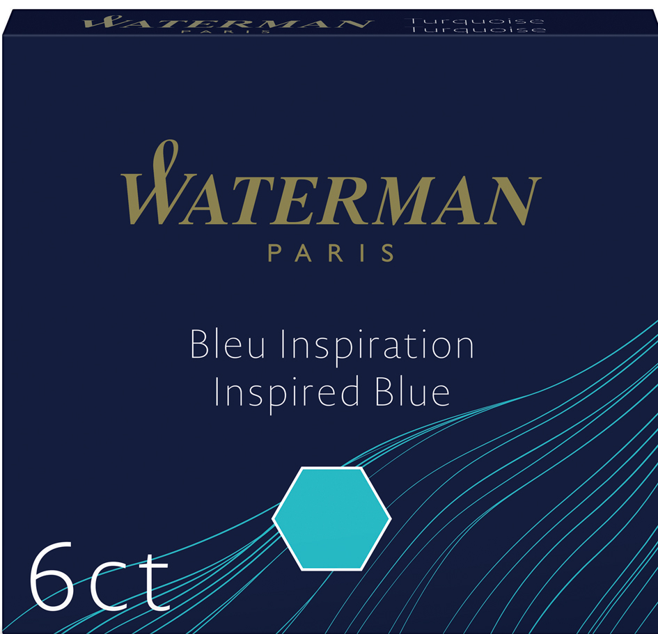 WATERMAN Standard Tintenpatronen, blau, löschbar von Waterman