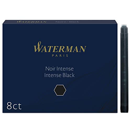 Waterman Füller-Tintenpatronen | Extra lang | Intense Black | 8 Stück von Waterman