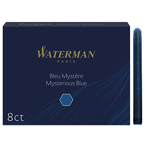 Waterman Füller-Tintenpatronen | Extra lang | Mysterious Blue | 8 Stück von Waterman