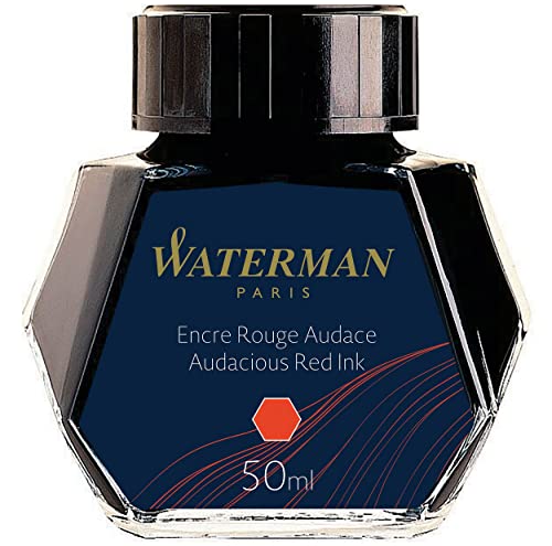 Waterman Füllertinte im Tintenfass | Audacious Red | Tintenflacon mit 50 ml von WATERMAN