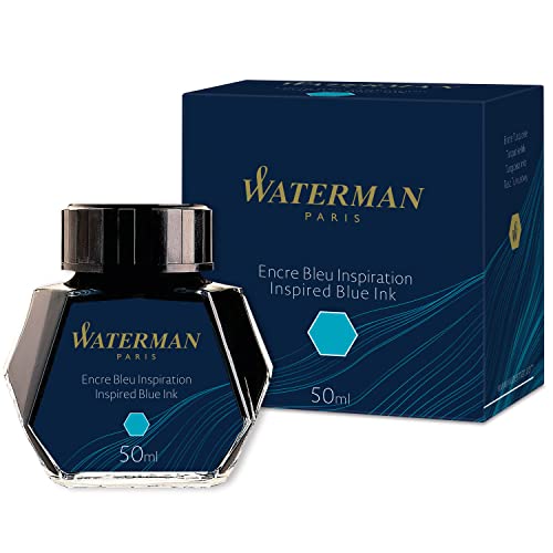 Waterman Füllertinte im Tintenfass | Inspired Blue | Tintenflacon mit 50 ml von Waterman