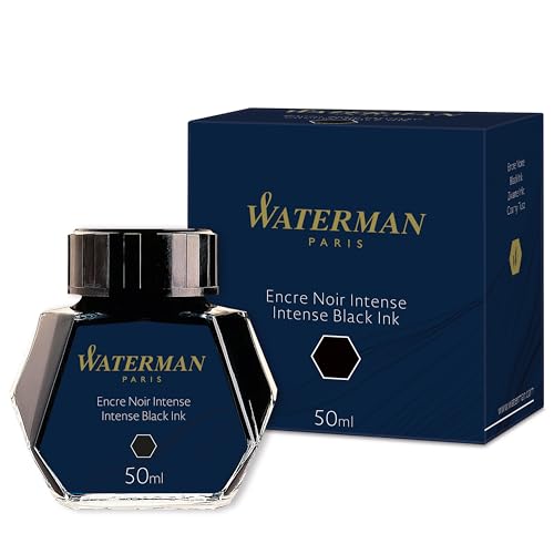Waterman Füllertinte im Tintenfass | Intense Black | Tintenflacon mit 50 ml von Waterman