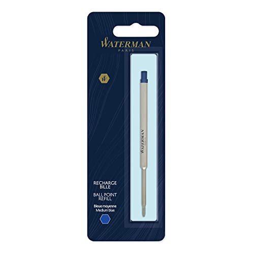 Waterman Kugelschreibermine, feine Spitze, schwarze Tinte (734254) m M blau von Waterman